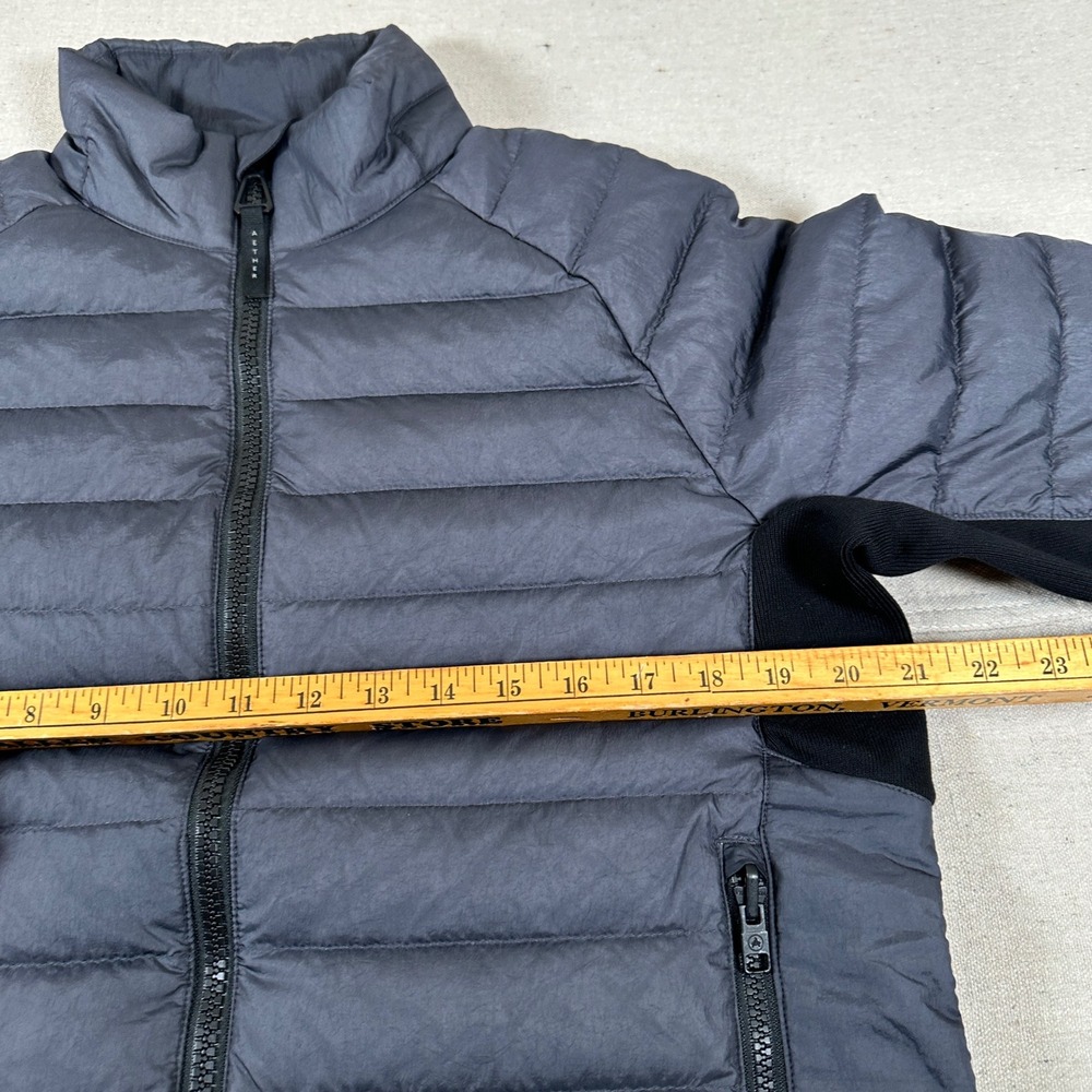 Aether Prospect Packable Down Jacket Mens Medium‎ Gray Puffer - Picture 5 of 9